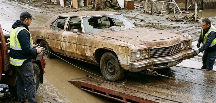 Flood-Damaged Old Car Removal in Buffalo